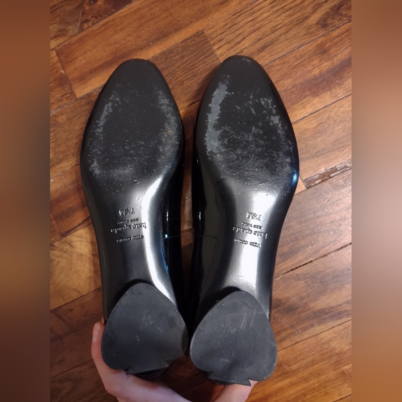 KATE SPADE Vero Cuoio round pointy toe elegant dress shoes shiny black size 7.5 - Picture 8 of 13